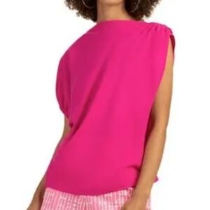 NWT.Trina Turk Fuchsia Pixie Shoulder Blouse